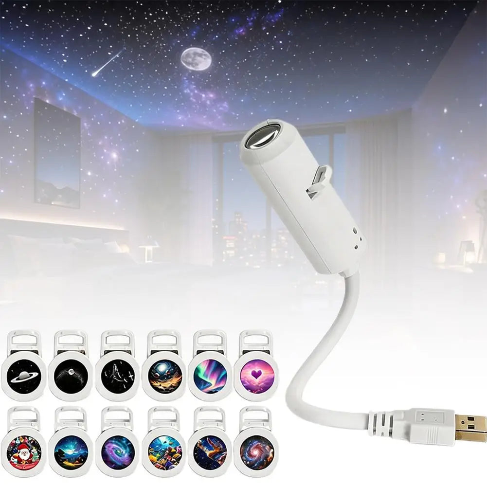 USB Galaxy Star Projector Night Light