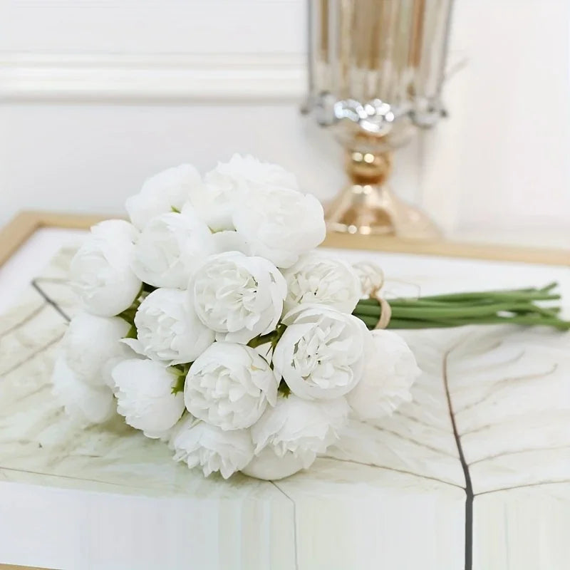 Artificial Peony Silk Flower Bouquet