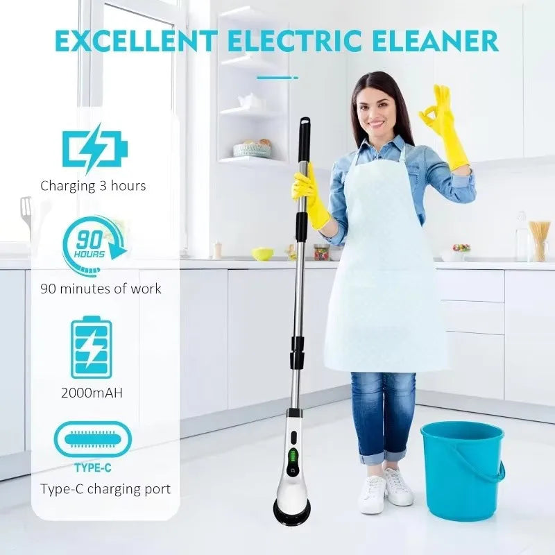 9-in-1 Cordless Electric Spin Scrubber