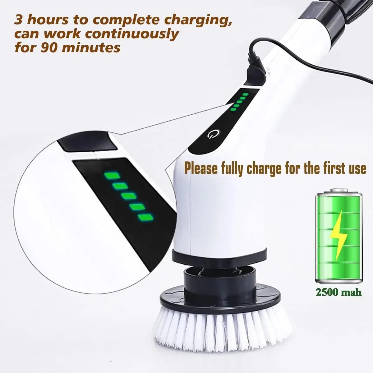 9-in-1 Cordless Electric Spin Scrubber