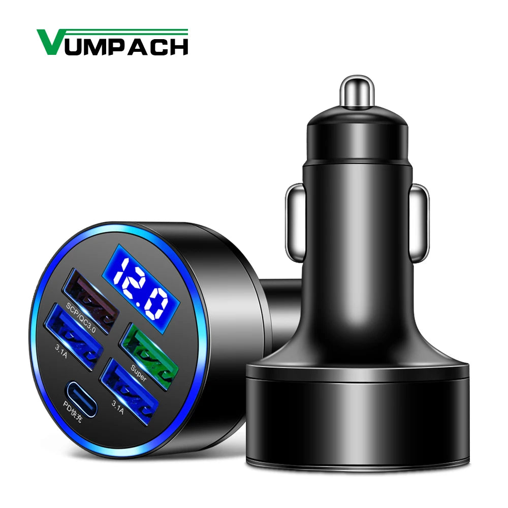250W 5-Port Fast Car Charger
