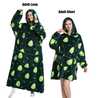 Plush Fleece Blanket Hoodie