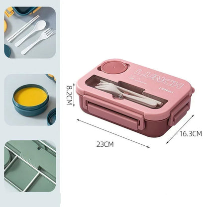 1300ML Bento Lunch Box with Spoon & Fork