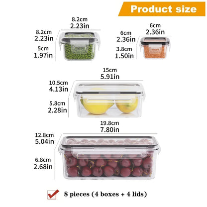 8-Piece Airtight Food Storage Containers