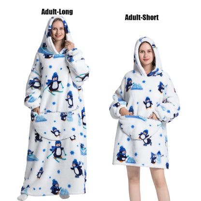 Plush Fleece Blanket Hoodie