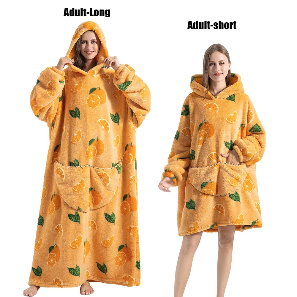 Plush Fleece Blanket Hoodie