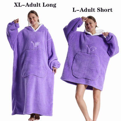 Plush Fleece Blanket Hoodie