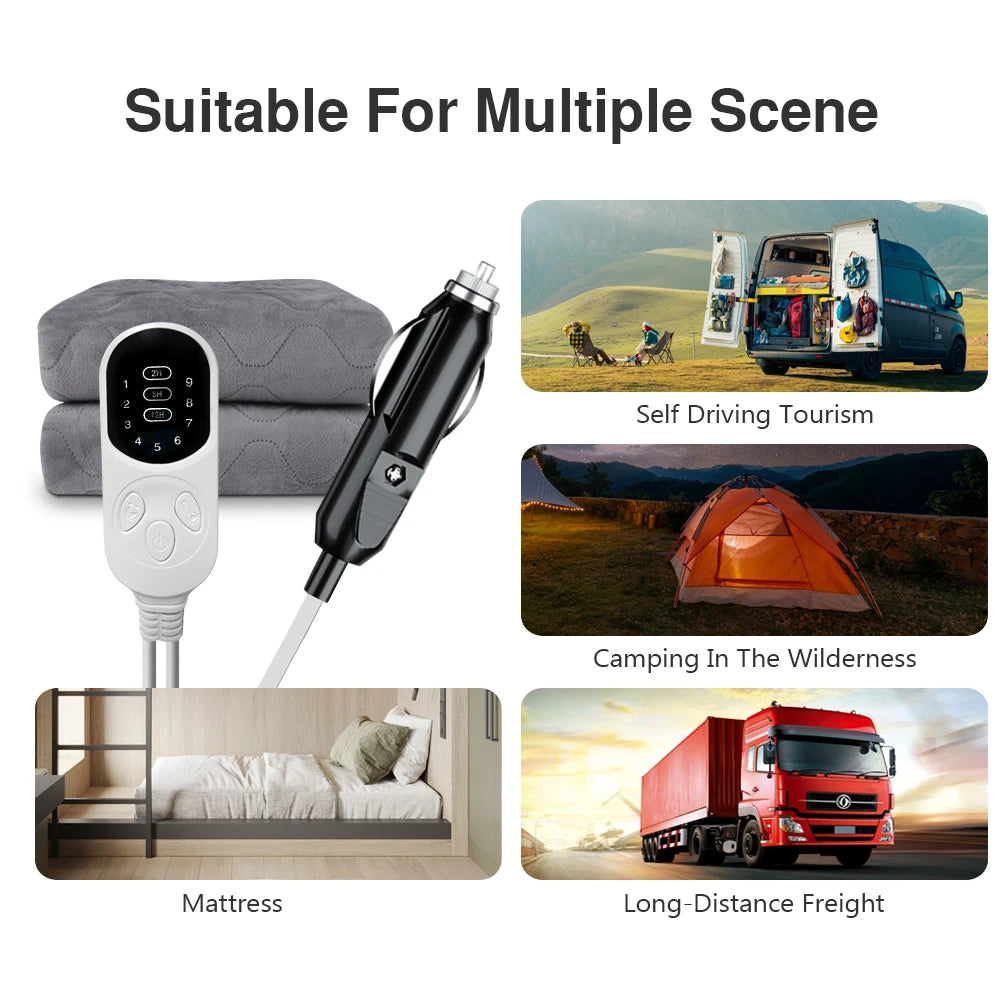 12V Car Heated Travel Blanket