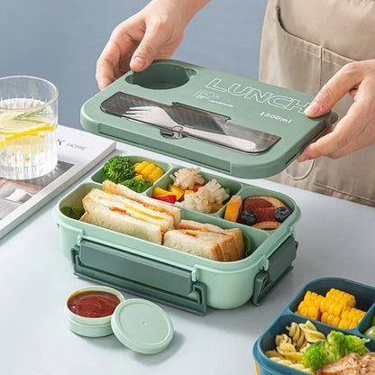 1300ML Bento Lunch Box with Spoon & Fork