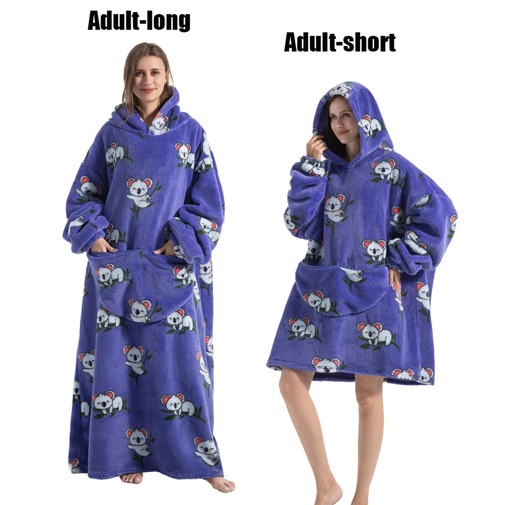 Plush Fleece Blanket Hoodie