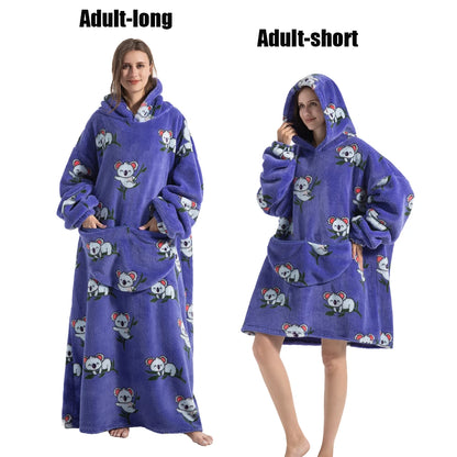 Plush Fleece Blanket Hoodie