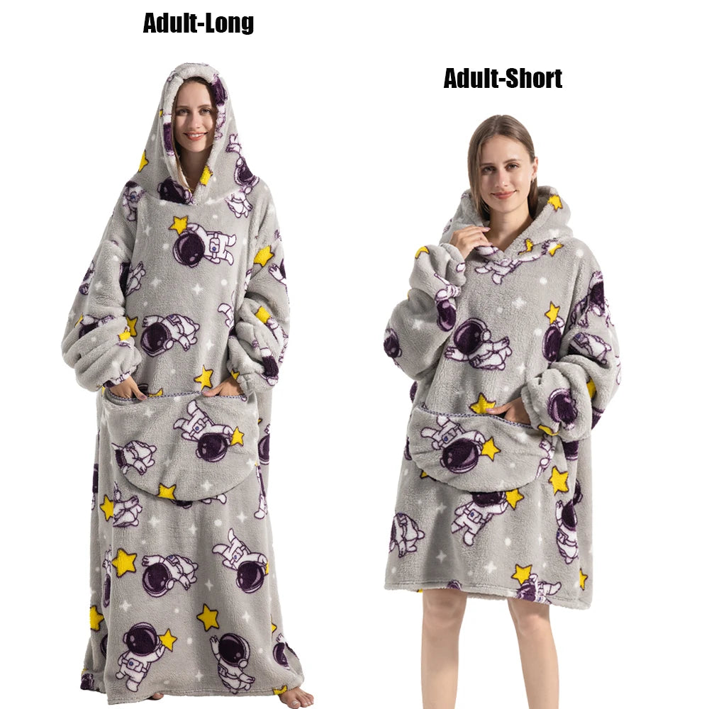Plush Fleece Blanket Hoodie
