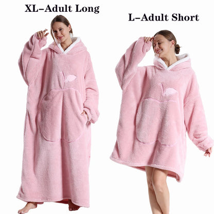 Plush Fleece Blanket Hoodie