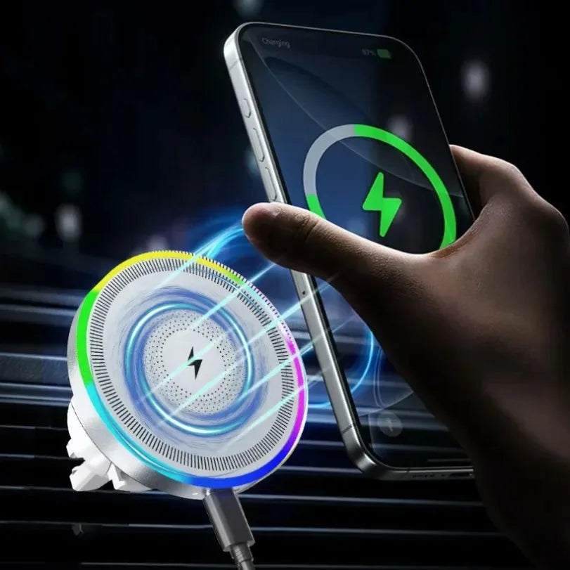 RGB Light Car Magnetic Phone Holder