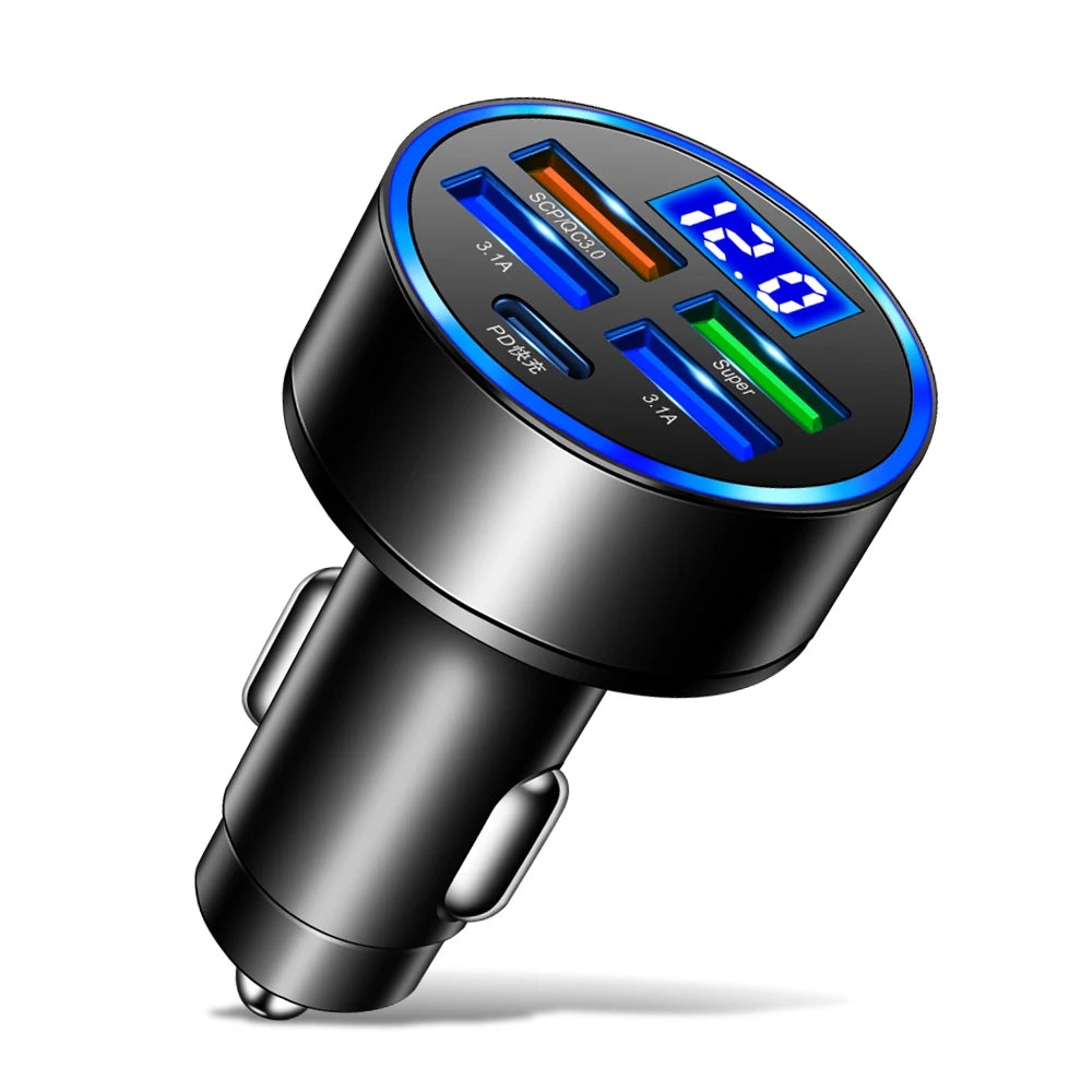 250W 5-Port Fast Car Charger