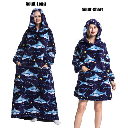 Plush Fleece Blanket Hoodie