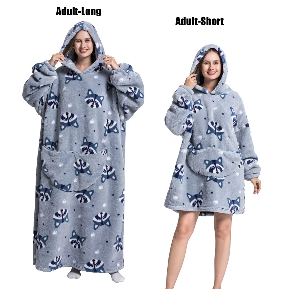 Plush Fleece Blanket Hoodie