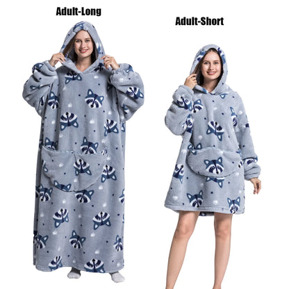 Plush Fleece Blanket Hoodie