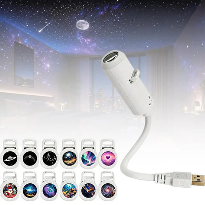 USB Galaxy Star Projector Night Light