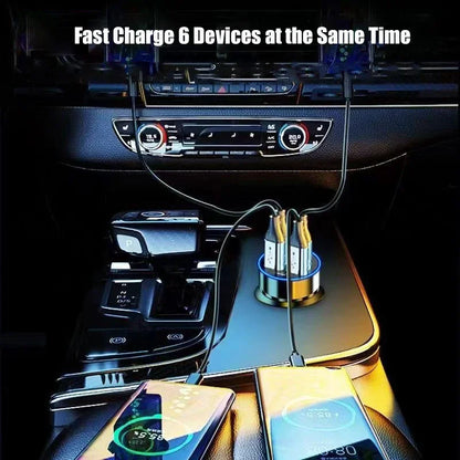 6-in-1 USB-C Car Charger Adapter