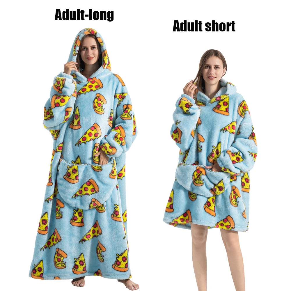 Plush Fleece Blanket Hoodie