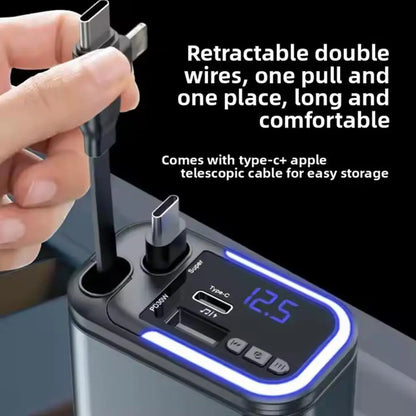 5-in-1 180W Retractable Car Charger