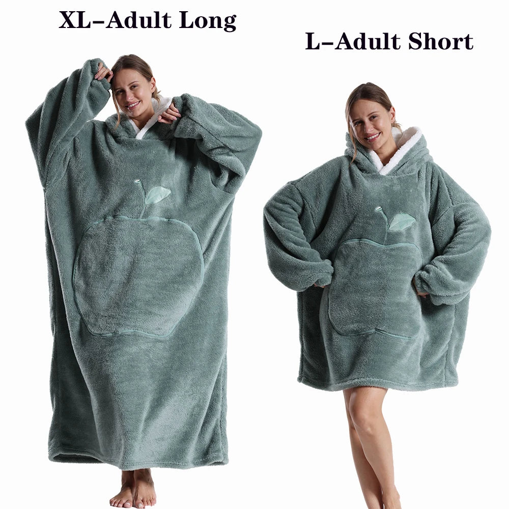 Plush Fleece Blanket Hoodie