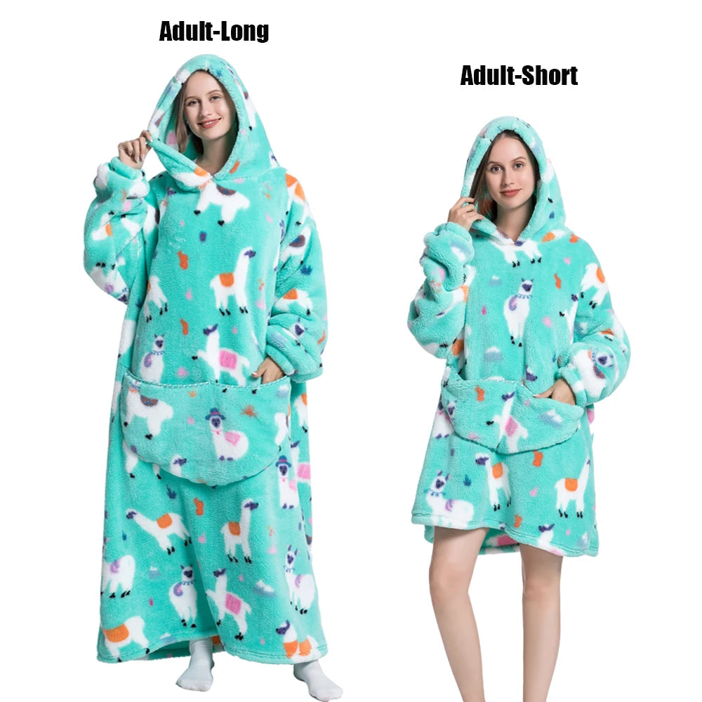 Plush Fleece Blanket Hoodie
