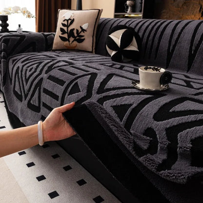Fluffy Fleece Boho Sofa Blanket
