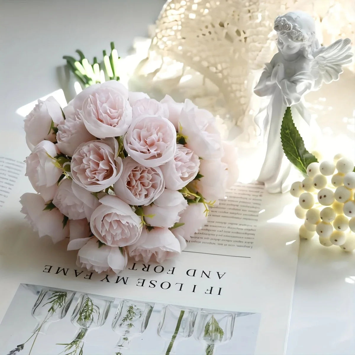 Artificial Peony Silk Flower Bouquet