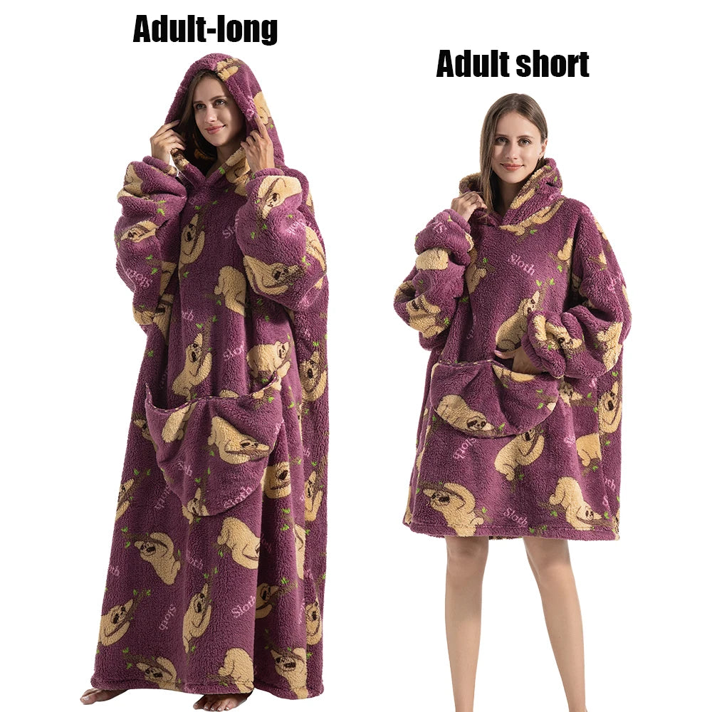 Plush Fleece Blanket Hoodie