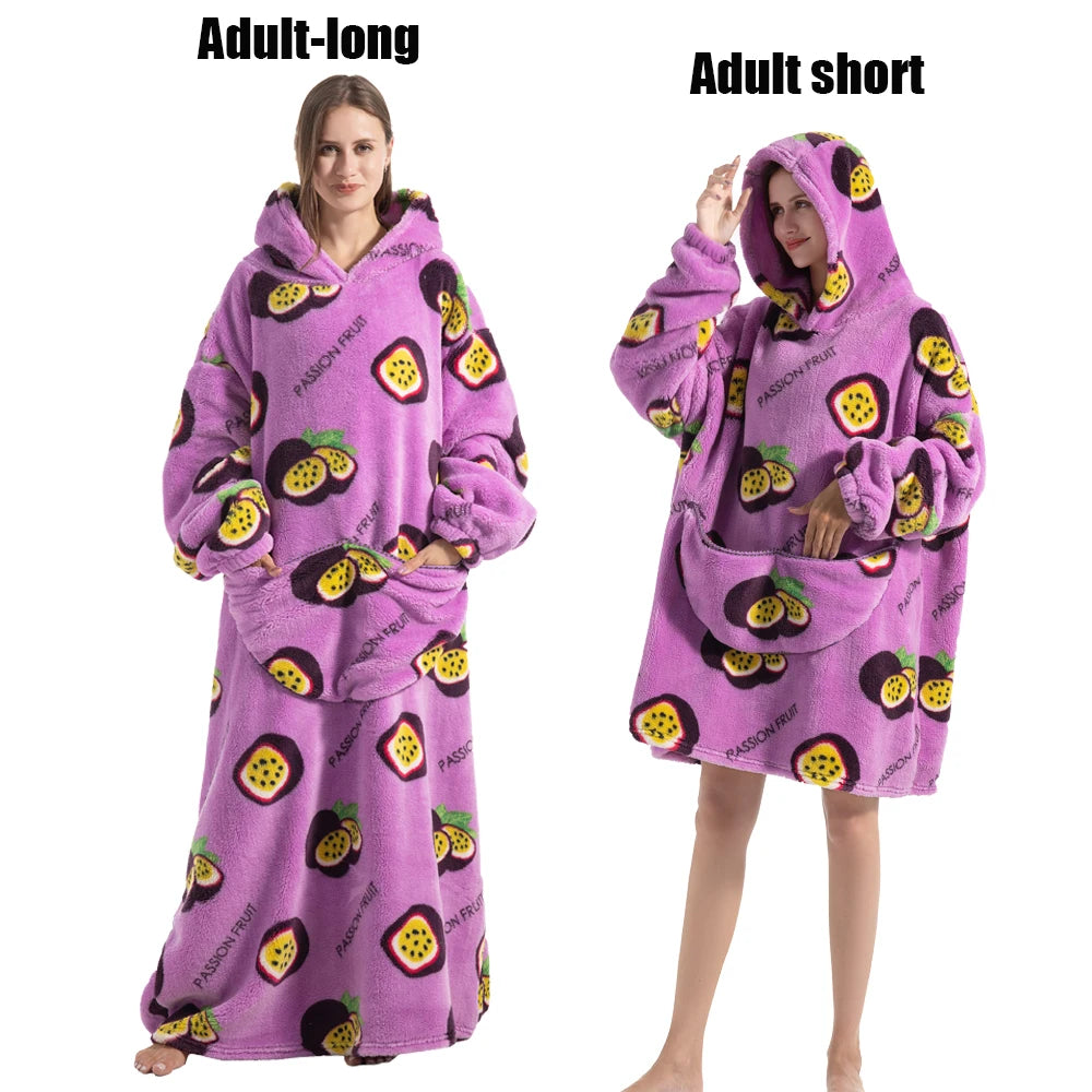 Plush Fleece Blanket Hoodie