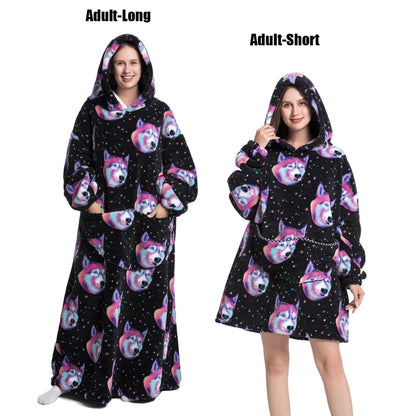 Plush Fleece Blanket Hoodie