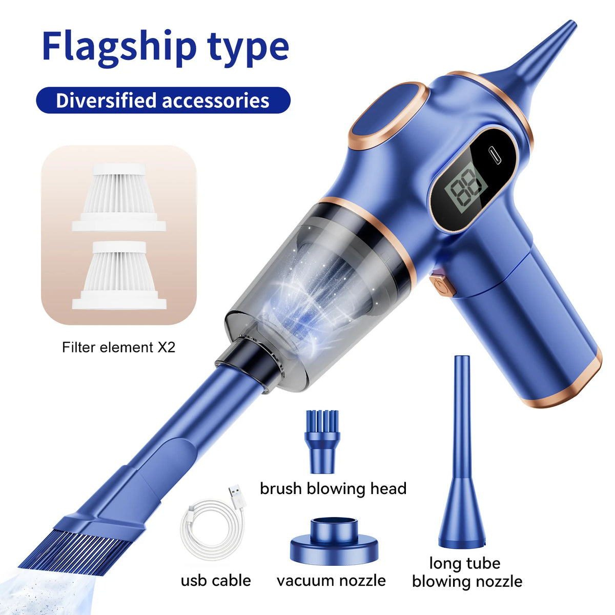 Wireless Mini Car & Home Vacuum Cleaner