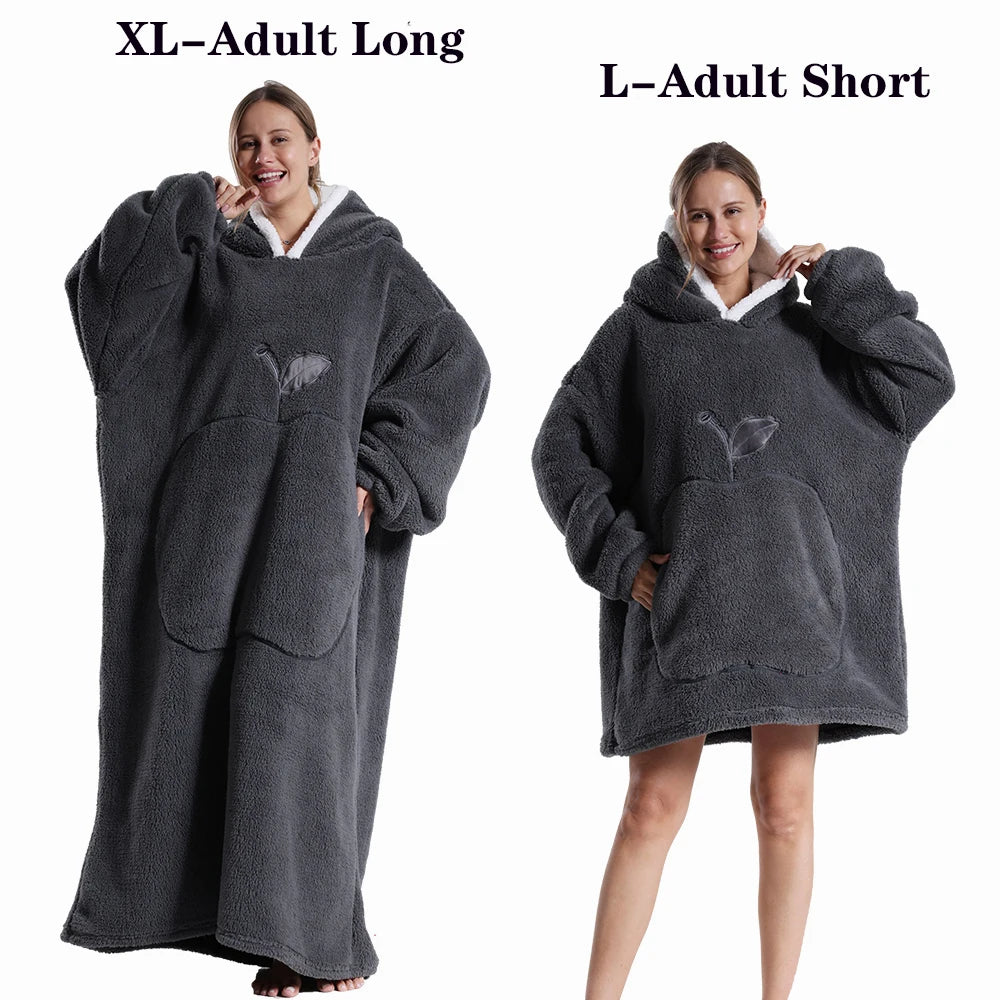 Plush Fleece Blanket Hoodie
