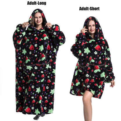 Plush Fleece Blanket Hoodie
