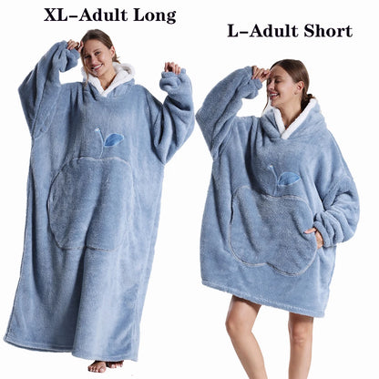 Plush Fleece Blanket Hoodie