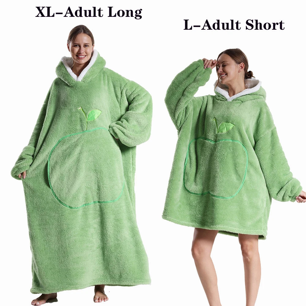 Plush Fleece Blanket Hoodie