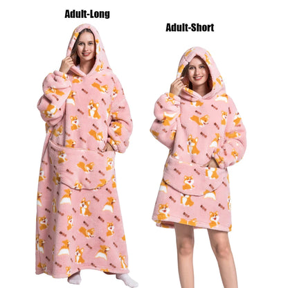 Plush Fleece Blanket Hoodie