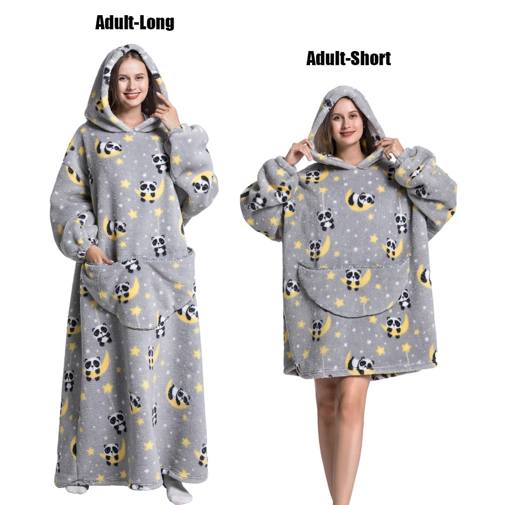 Plush Fleece Blanket Hoodie