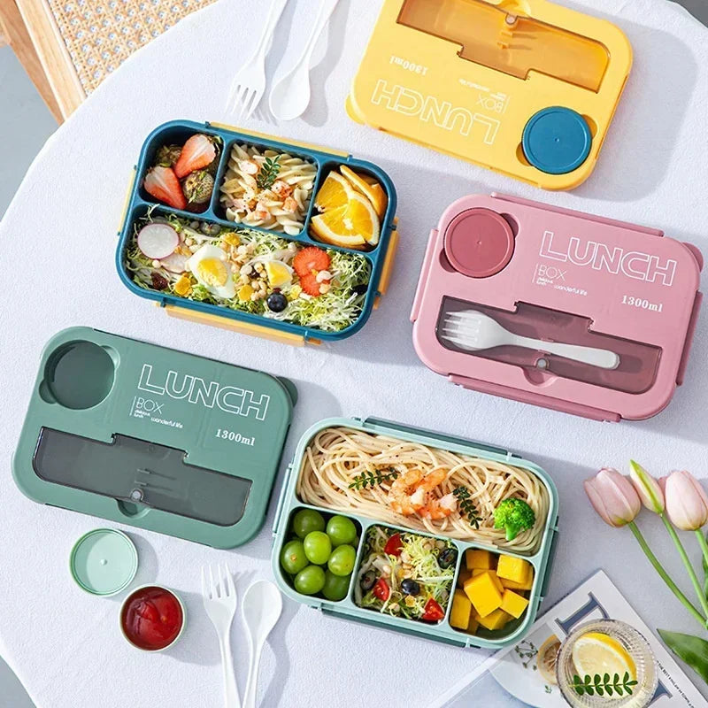 1300ML Bento Lunch Box with Spoon & Fork