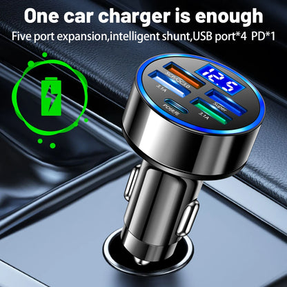 250W 5-Port Fast Car Charger