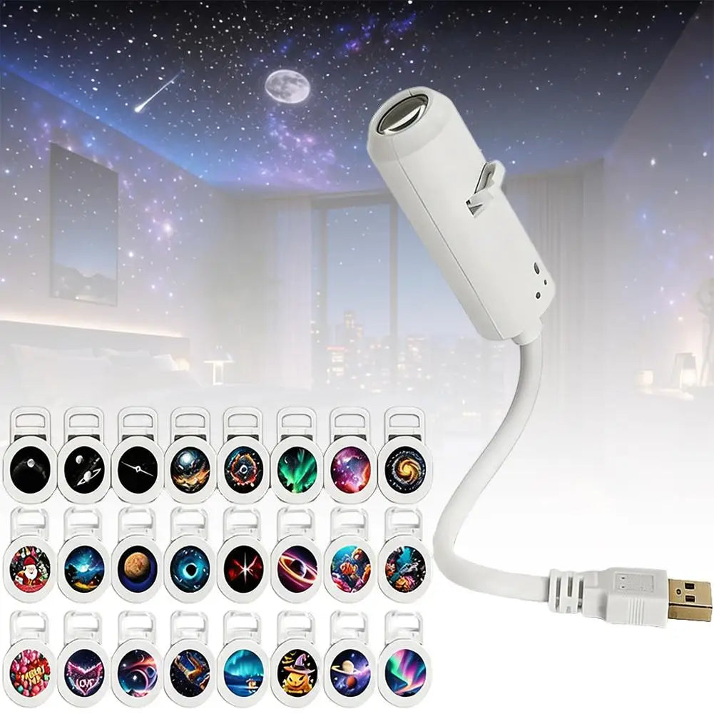 USB Galaxy Star Projector Night Light