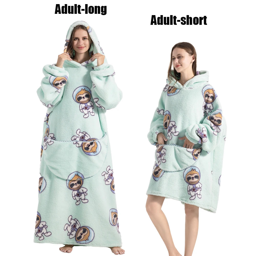 Plush Fleece Blanket Hoodie
