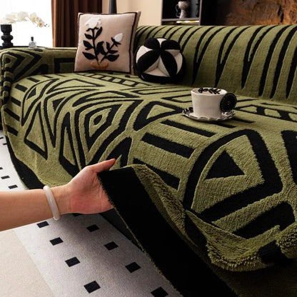 Fluffy Fleece Boho Sofa Blanket