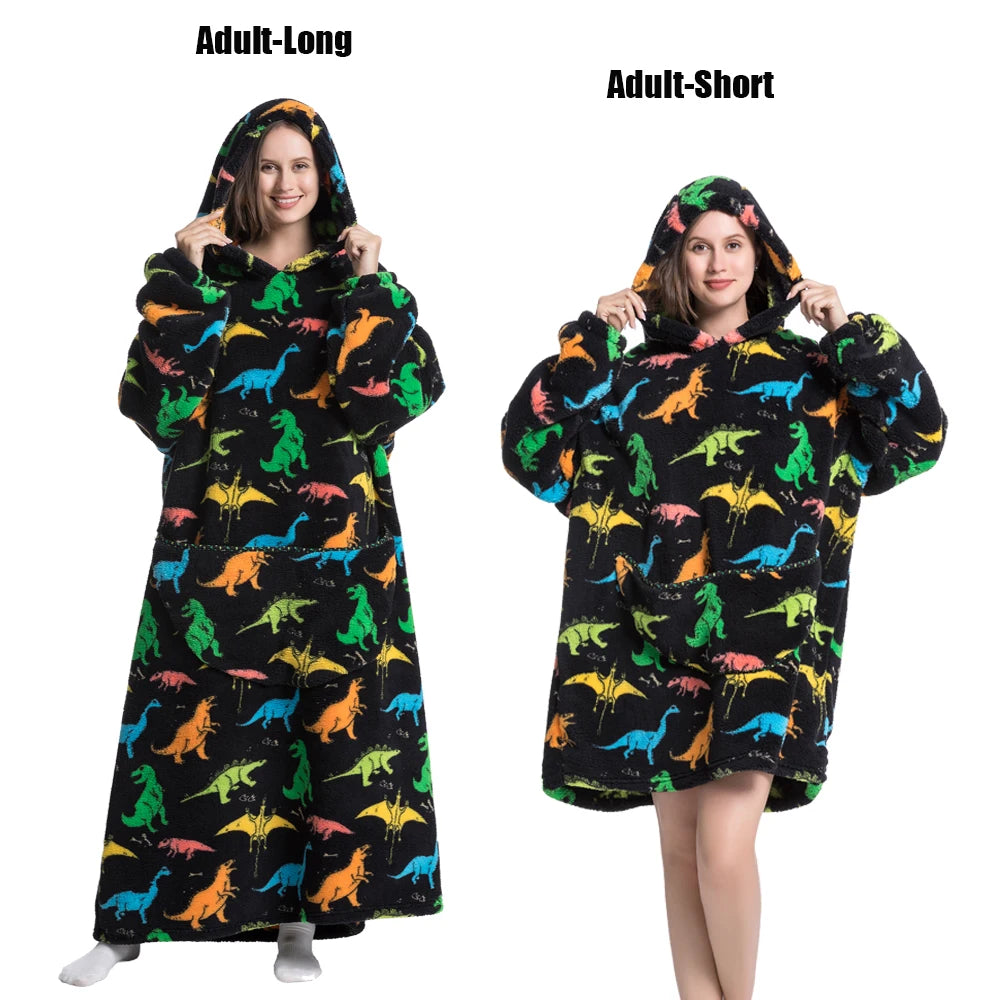 Plush Fleece Blanket Hoodie