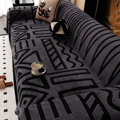 Fluffy Fleece Boho Sofa Blanket