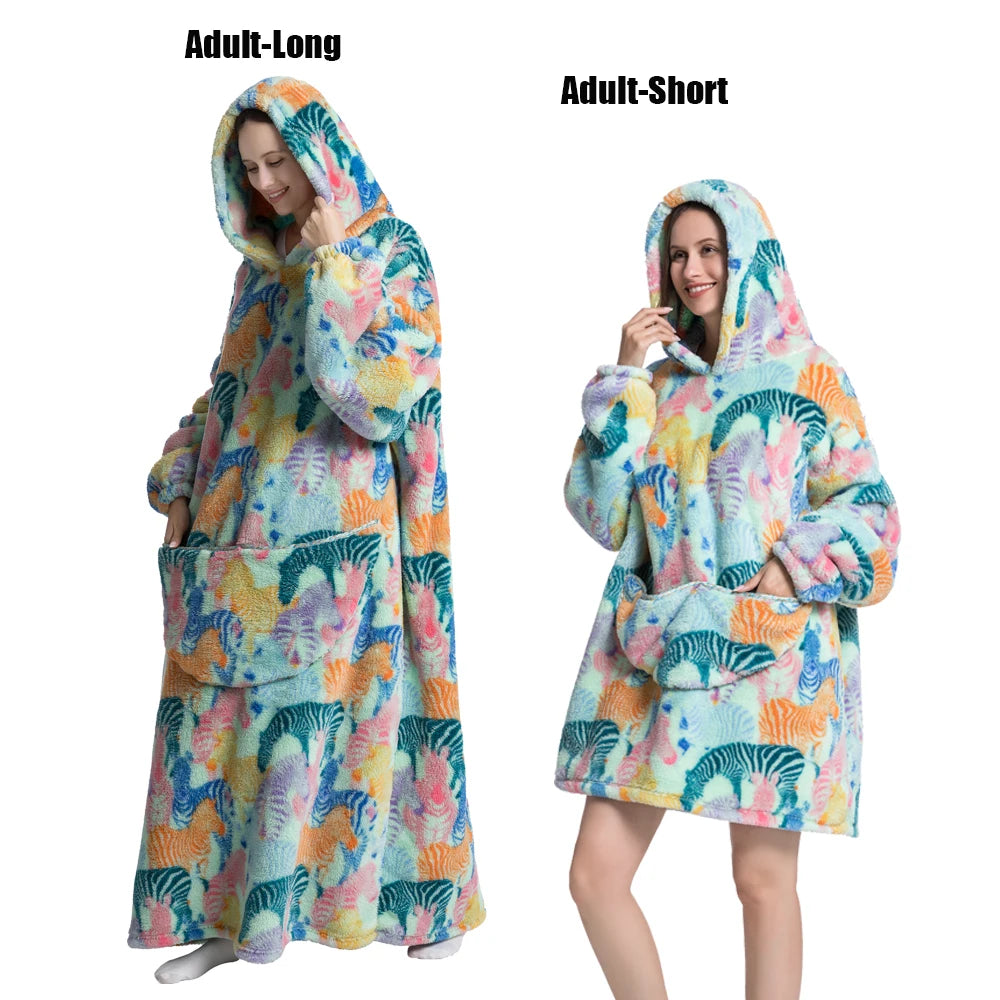 Plush Fleece Blanket Hoodie