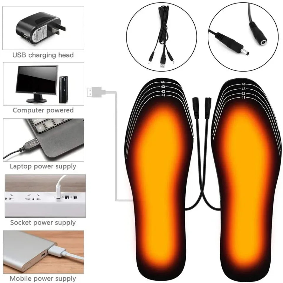 USB Rechargeable Heated Shoe Insoles