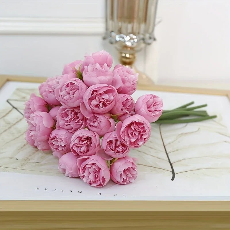 Artificial Peony Silk Flower Bouquet